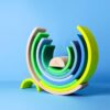 ⁦قوس قزح أخضر فوسفوريّ  Rainbow Neon Green⁩ – תמונה ⁦2⁩