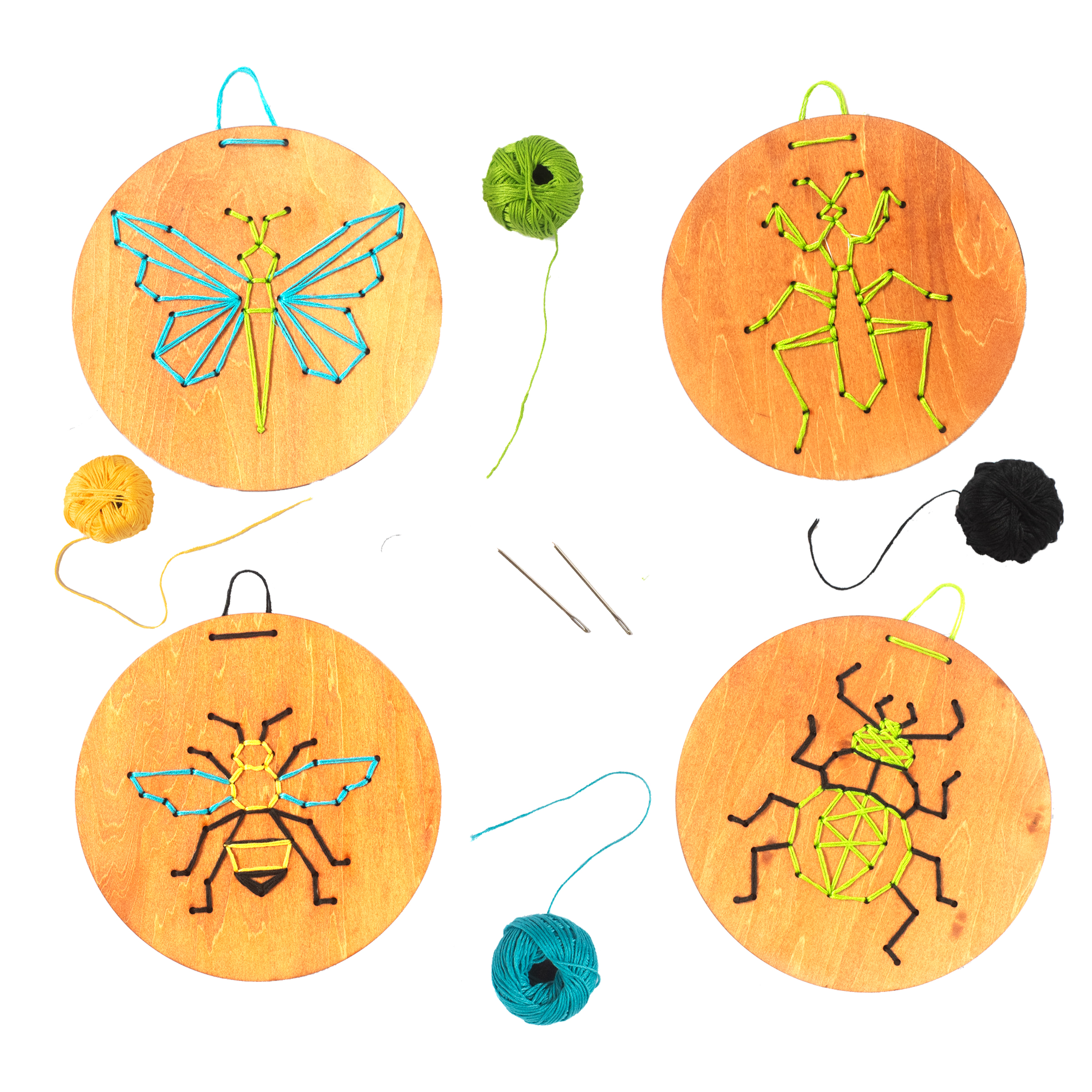 🪵🧵 تطريز على الخشب – حشرات – תמונה 4